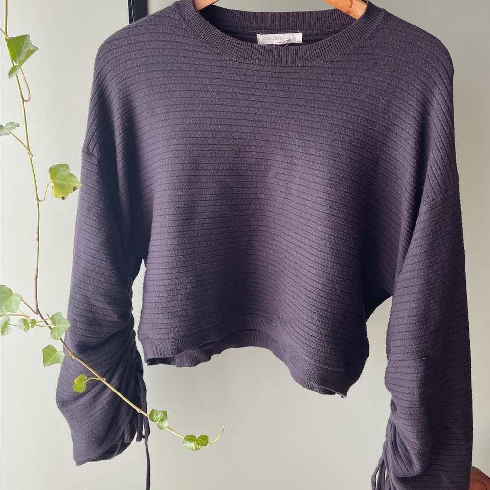 Cropped Ribbed Sweater